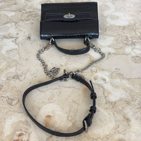 NWOT Steve Madden Madden NYC Croc Embossed Vegan Leather Mini Kelly Crossbody - Picture 15 of 15